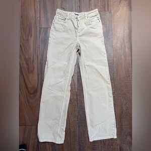 Zara straight leg jeans, size 4 tan